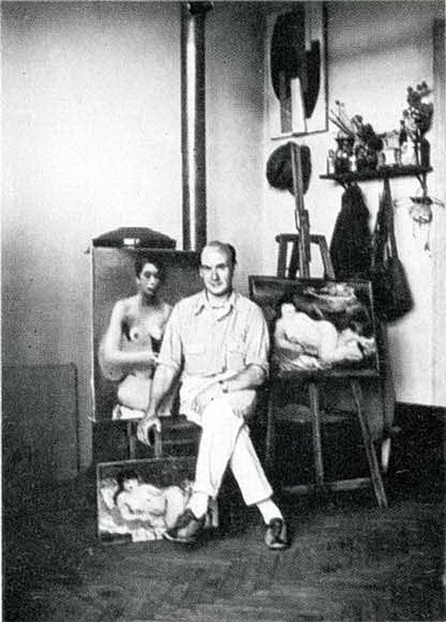 1935 Vladimir Lebedev in his studio (2) (502x700, 120Kb)