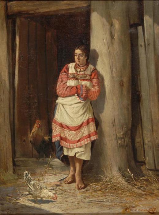 Poultrywoman_by_Nikolay_Bogatov_(1879) (519x700, 51Kb)