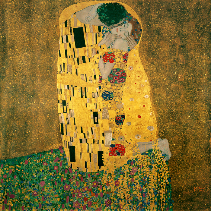 Живопись-_-Gustav-Klimt-_-Поцелуй (699x700, 947Kb)