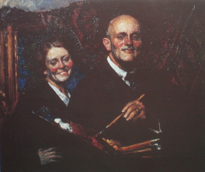 1923 Автопортрет с женой В.М. Грабарь. Х, м. 96,5x118,5 см.. Новокузнецкий ХМ..jpg (700x587, 99Kb)