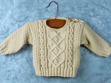 Вязание. Пуловер с косами для малыша (2) (375x279, 75Kb)