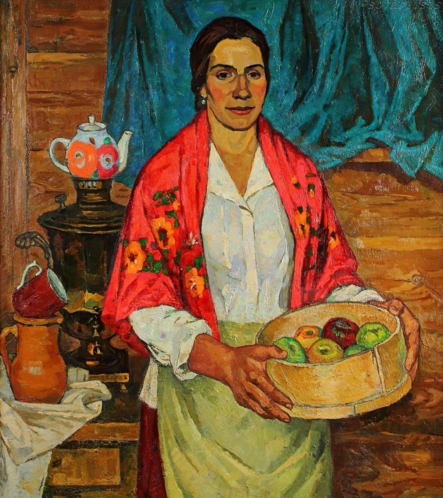 AQ3elena rukavishnikova 1960ggportret antoniny palihinoy (622x700, 242Kb)