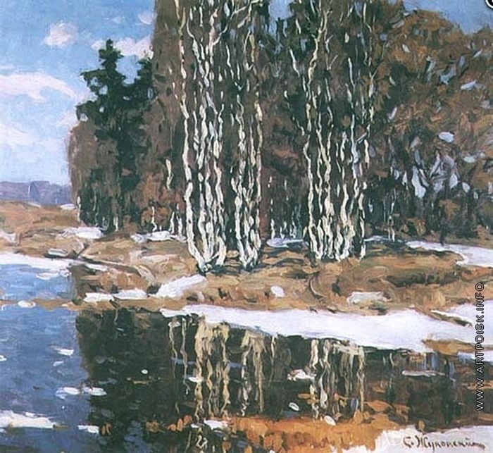 Картина жуковского весенняя вода