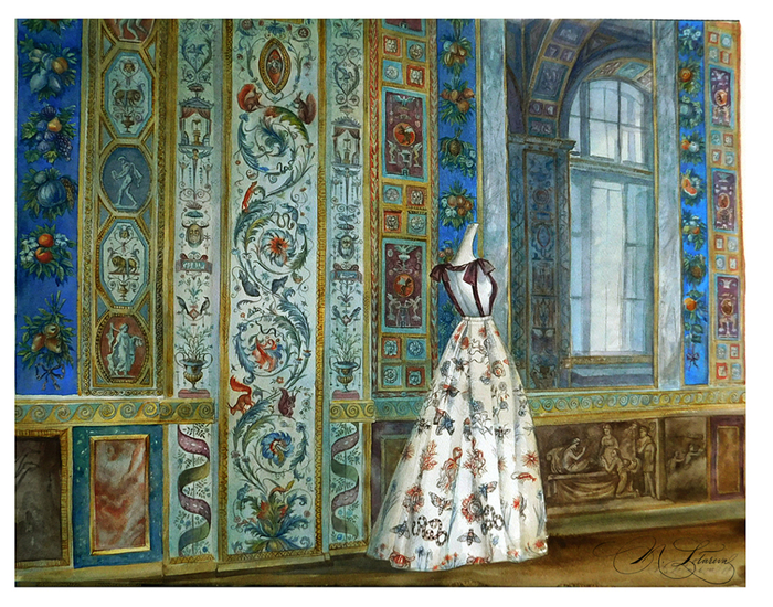 Valentino. Ghost of the Hermitage watercolor (700x550, 583Kb)