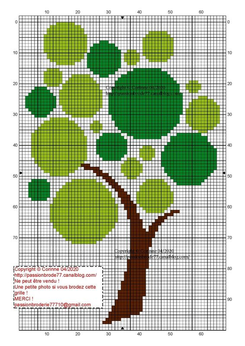 Arbre Ronds (Round Tree), designed by Corrine, Passion Broderie 77 blogger_ (495x700, 367Kb)