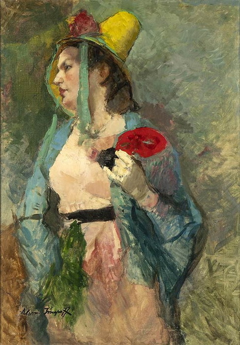 Young woman portrait. , . 98  69 .  Bertolami Fine Arts s.r.l. 2021 (488x700, 142Kb)