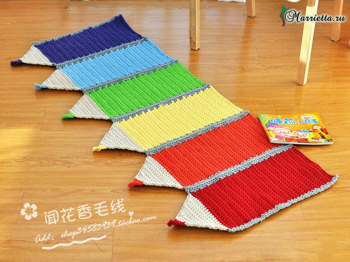 Детский коврик «Цветные карандаши» крючком (3) (700x524, 480Kb)