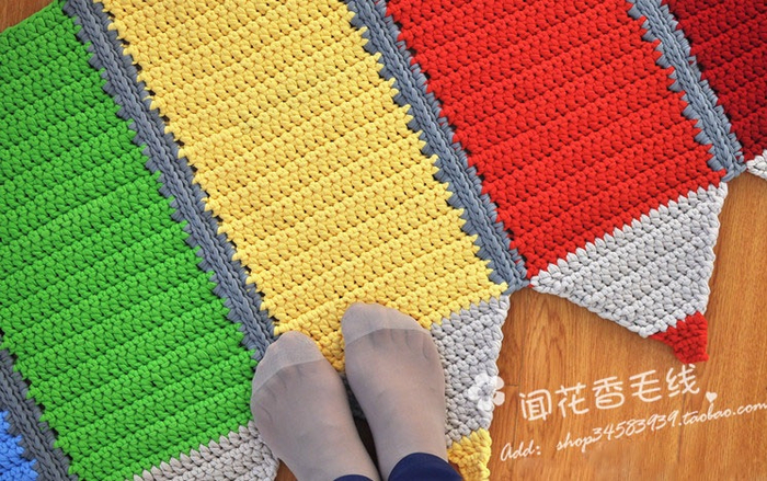 Детский коврик «Цветные карандаши» крючком (7) (700x439, 487Kb)