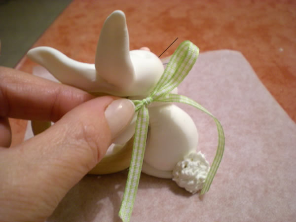 Кольца для салфеток с кроликами из холодного фарфора