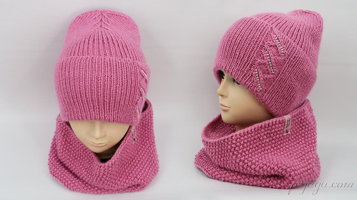 Шапочка-шлем из журнала Vogue Knitting