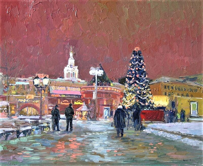 Семен Кожин _Новый год. Площадь Революции. Москва_, 2005 (700x573, 528Kb)