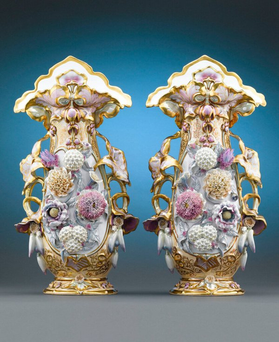 Continental_Porcelain_Flower_Vases_1850 (570x700, 419Kb)