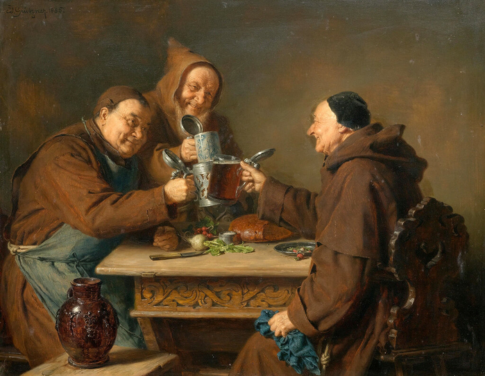 1885_     (Three monks at mealtime)_40 x 50.8_.,._  (700x541, 437Kb)