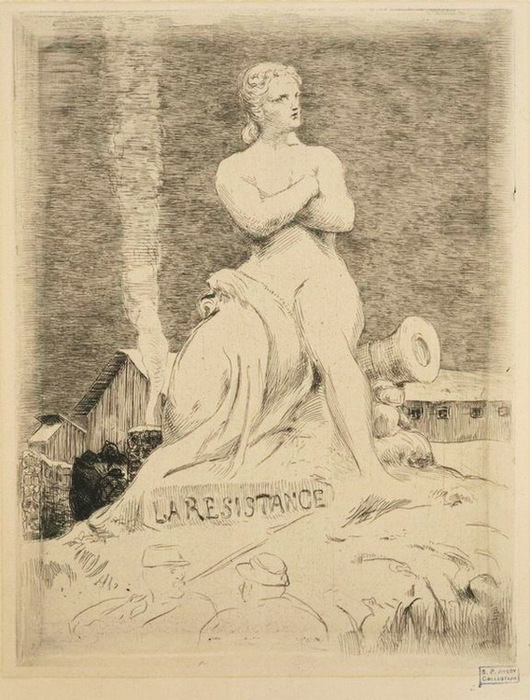 1870 La statue de la Résistance par Falguière.The New York Public Library. (530x700, 134Kb)