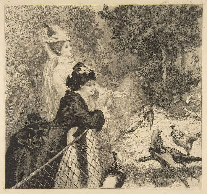 1873 In the Zoological Garden. 24.6 × 33.4 cm; 21.3 × 22.3 cm.  (700x656, 264Kb)