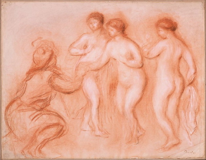1908 The Judgement of Pari, black, red and white chalk on off-white, medium-weight, medium-texture paper, 19.3 x 24.5 cm, The Phillips Collection, Washington (700x545, 113Kb)