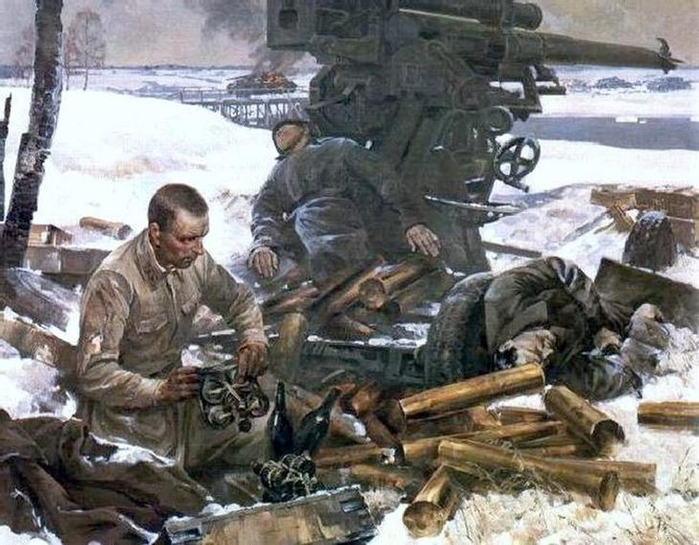 Н. Присекин Наше дело — правое (Курская битва)1985 г. (700x545, 390Kb)