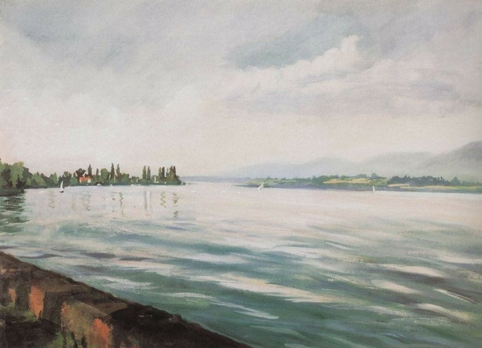 Женевское озеро. 1954 (700x505, 267Kb)