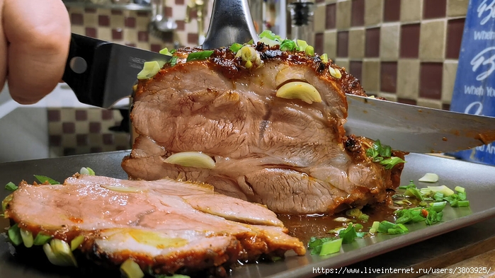Запеченная свиная шея в рукаве - пошаговый рецепт с фото