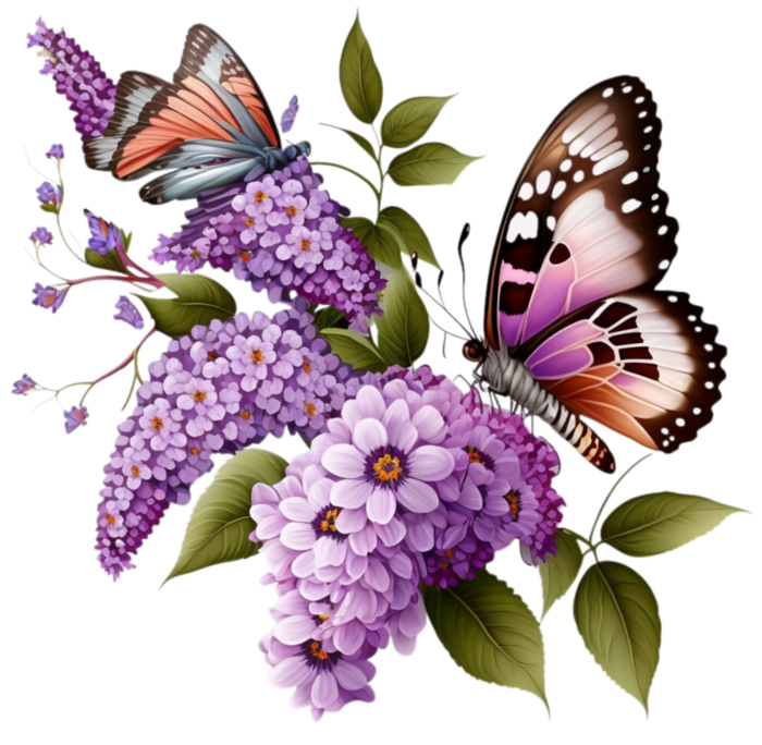 Purple Floral Butterfly1 (700x684, 615Kb)