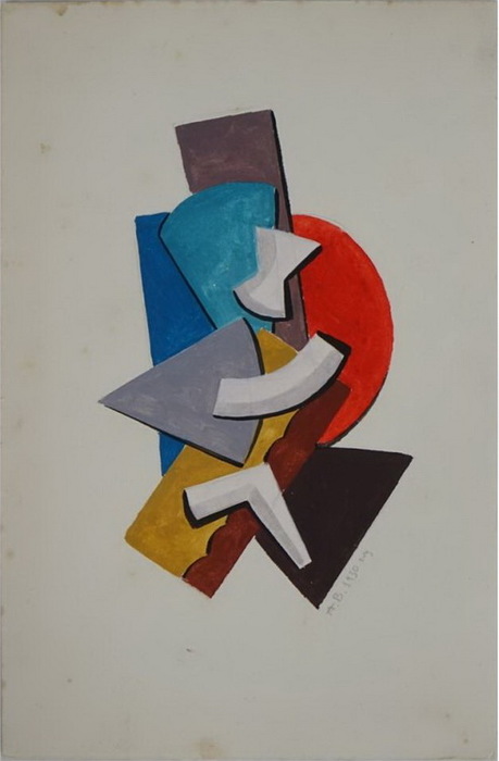 1930 Cubist Composition. . , . , 11-34 x 8 .  (459x700, 50Kb)