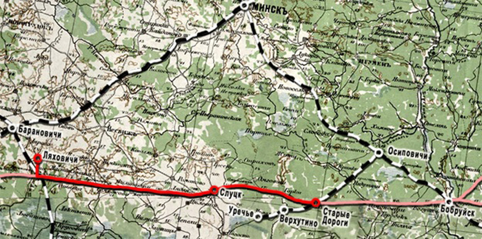 схема дорог из Слуцка (700x347, 370Kb)