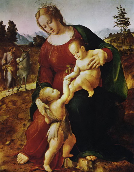 Riposo nella fuga in Egitto con san Giovannino. Galleria Nazionale di Palazzo Spinola, Genova (544x700, 134Kb)