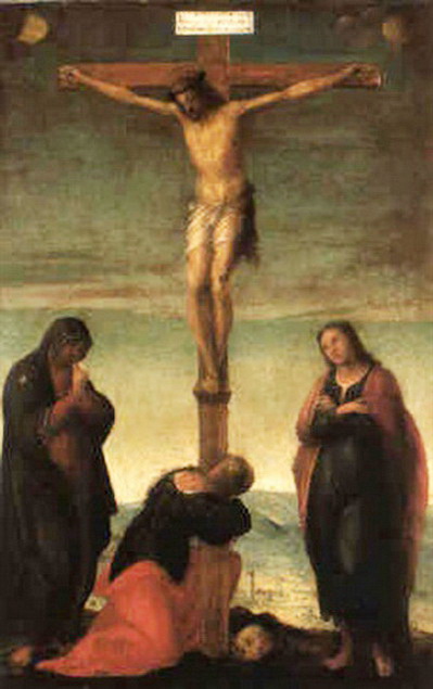 Christ ++ en Croix avec la Vierge, St Jean l'Evangéliste et Ste Marie Madeleine. , . 38  24,1 .  (399x635, 74Kb)