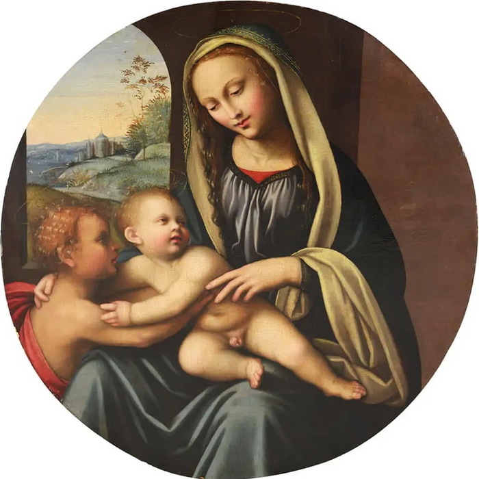 Madonna and Child with the Infant Saint John. =86,6 . (700x700, 115Kb)