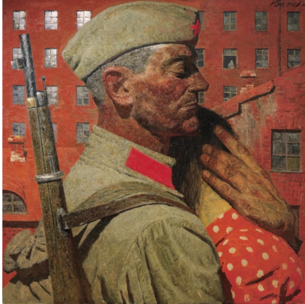 Коржев Гелий Михайлович «Проводы», 1967 Из серии «Опаленные войной» Холст, масло 200 × 200 см Государственный Русский музей, Санкт-Петербург (601x600, 153Kb)