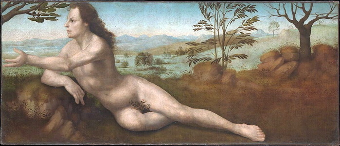 1520 Adam and Eve. , . 67 x 156.8 cm.  (700x302, 87Kb)