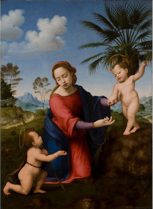1523-1525 Madonna and Child with Saint John. , . 113 x 81.8 cm. The Samuel H. Kress Foundation, (512x700, 110Kb)
