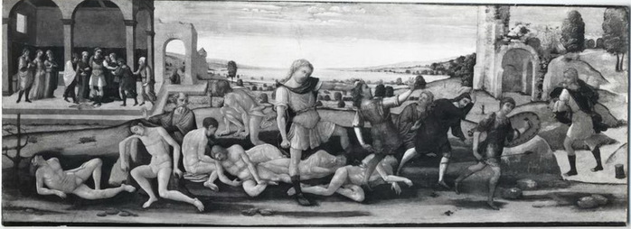 Sansone uccide trenta Filistei per le loro vesti (Attr.) , . 68.6 × 180.2.    1970 (700x254, 70Kb)