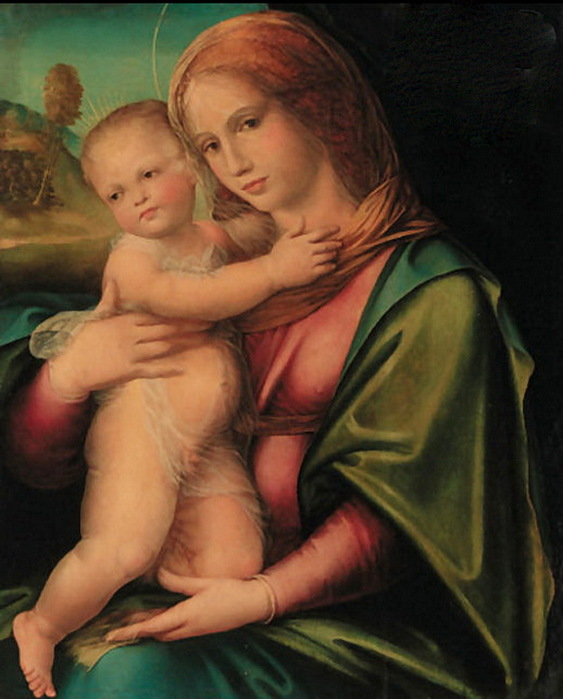 The Madonna and Child. , .  52.6 x 42.5 cm.  (563x700, 99Kb)