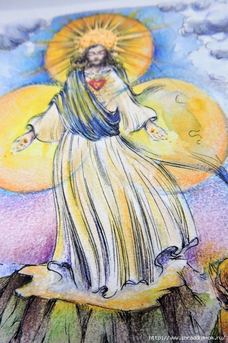 рисунок на евангельскую тему Преображение, художник Ольга Лялина, ShraddhaArt 2023 (4) (466x700, 330Kb)