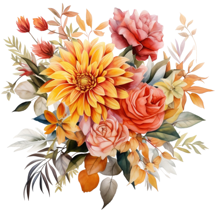 Pngtreewatercolor autumn bouquet_13017307 (700x685, 658Kb)