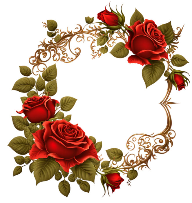 Pngtreebeautifull red rose flower frame_9051108 (662x700, 509Kb)