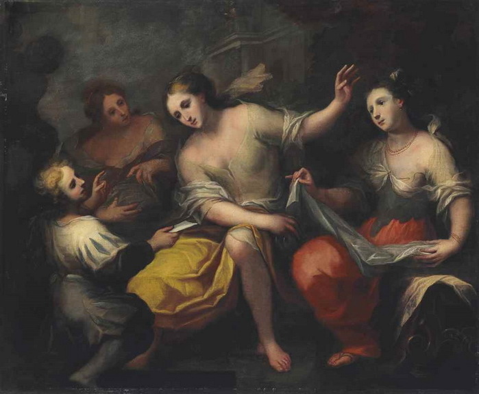 Bathsheba receiving King David's letter. , . 146.7 x 177.2 cm.  - 2016 (700x575, 88Kb)