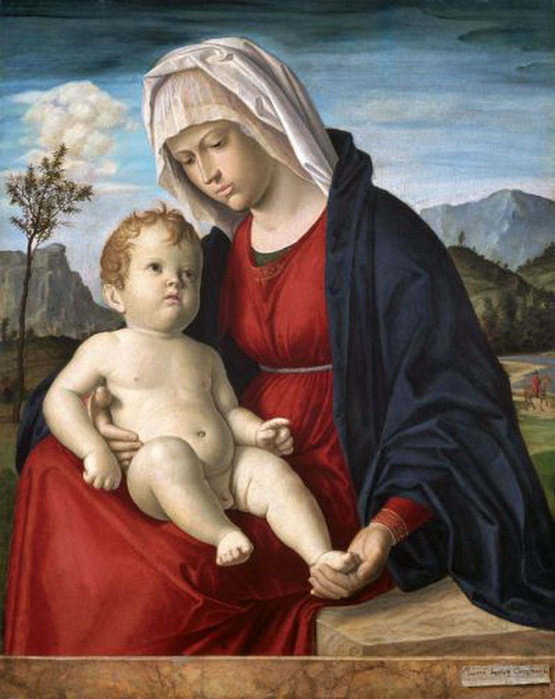 1500 Madonna -- col Bambino, , . 60.3 x 47 cm. National Museum of Wales, (Cardiff) (555x700, 106Kb)