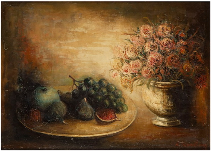 1930-1939 Still life with flowers and fruit, , . 325  46 .  (700x502, 117Kb)