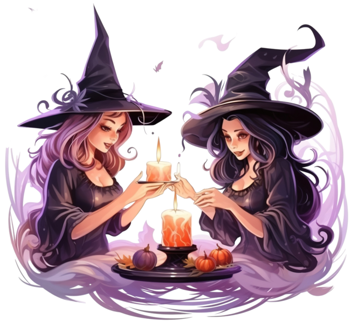 !Pngtreetwo halloween witches making magic_13392068 (700x643, 529Kb)