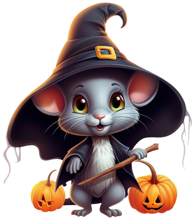 Pngtreecartoon halloween witch mouse funny_13396261 (614x700, 387Kb)