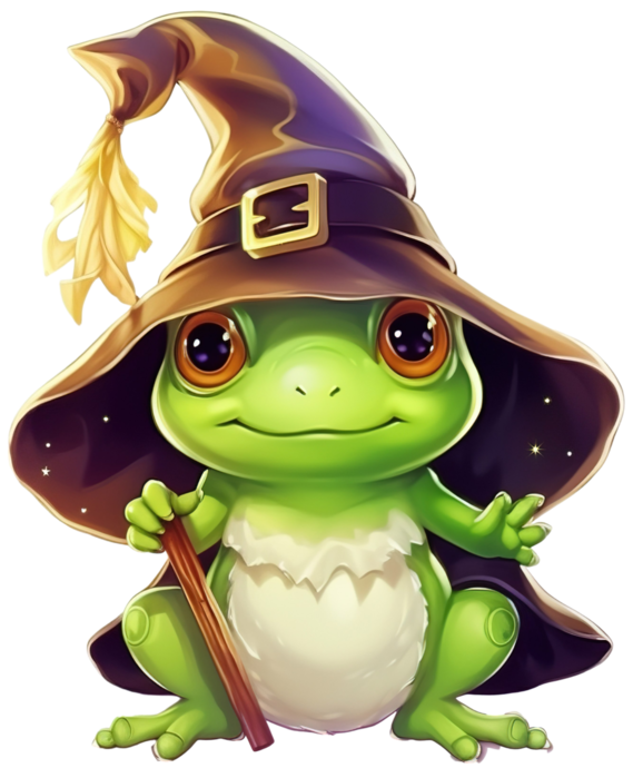 Pngtreehalloween cute frog wizard with_13404040 (569x700, 413Kb)