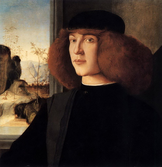 1495-1498 Portrait of a Young Man. , . 46 x 44 cm,     (681x700, 124Kb)