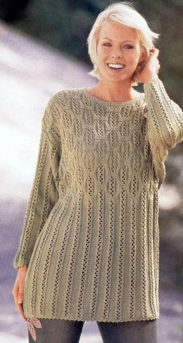 Ажурное платье- туника с рукавом реглан - Lilia Vignan