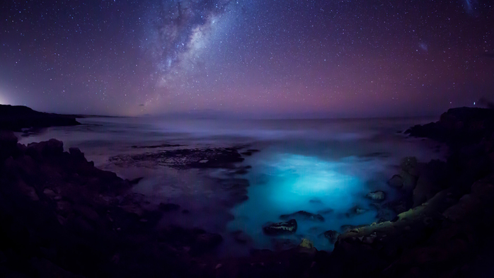 Milky Way over the Southern Ocean, Australia (700x393, 249Kb)