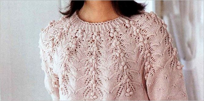 Ажурные пуловеры спицами для женщин