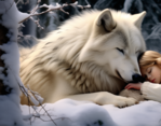  a-domestic-wolf-sleeping-with-a-fair-haired-child-of-a-god--in-a-snowy-forest-704824693 (1) (700x548, 532Kb)