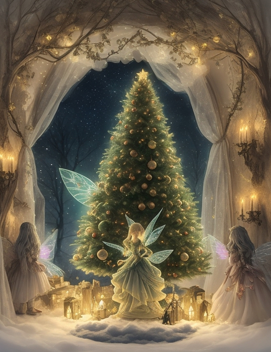 DreamShaper_v7_Night_a_Christmas_tree_lights_up_the_room_with_3 (538x700, 429Kb)