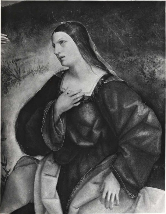 1519 Noli Me Tangere. , . 177 × 138 . Chiesa di S. Giovanni in Monte, Bologna  (545x700, 113Kb)